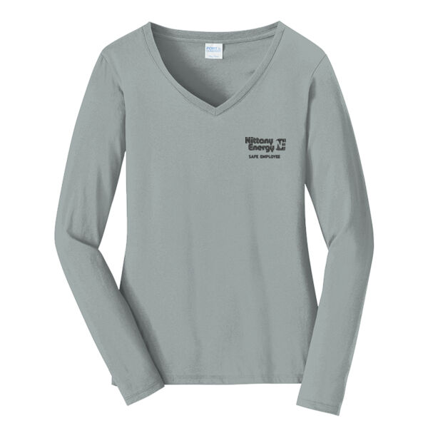 NS - Ladies Long Sleeve Fan Favorite V Neck Tee Thumbnail
